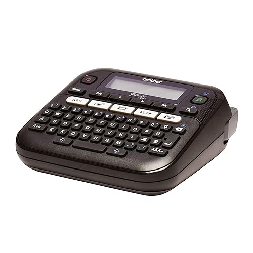 Brother PT-D210VP Label Maker, P-Touch Label Printer, Desktop, QWERTY Keyboard, Up to 12mm Labels, Includes Carry Case/AC Adapter/12mm Black on White Tape Cassette, UK Plug - PT-D210VP - Up to 12mm Tapes