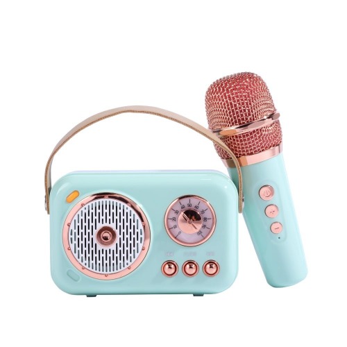 Retro Mini Karaoke Machine - Sky Blue