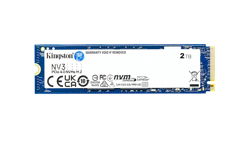 Kingston NV3 2TB M.2 2280 NVMe SSD | PCIe 4.0 Gen 4x4 | Up to 6000 MB/s | SNV3S/2000G - Faster - 2TB
