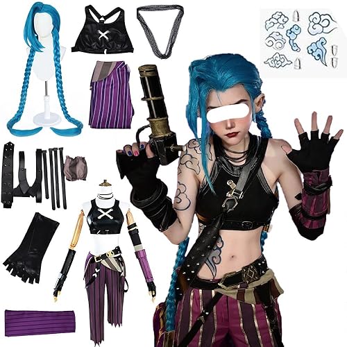 Anime Cosplay Costume Outfit Uniform Women Halloween Adult Full Set - Blue - X-Small