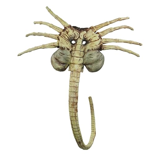 Facehugger Mask Alien Face Xenomorph Mask Alien Toys Xenomorph Statue Halloween Cosplay Costume with Scary Claws Props