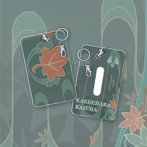 Genshin Impact Badge Holder Genshin Student ID Holders Keychain Genshin Gifts - Kaedehara Kazuha
