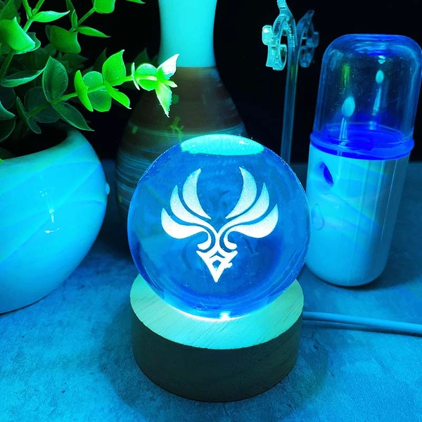 Genshin Impact Element LED Lights Crystal Ball Night Light - Anemo