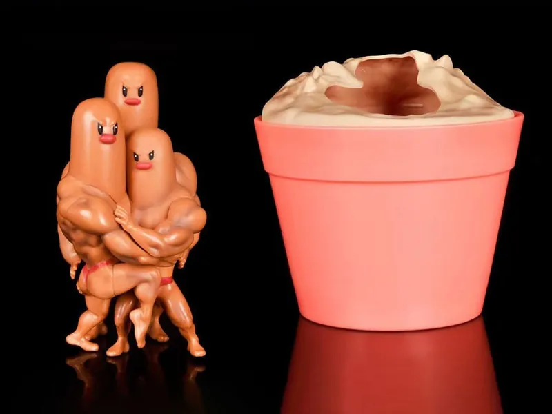 Pokemon Dugtrio Meme Inspirierte Figur Pokemon Geschenk Pokemon Planter Geschenk Figur Pokemon Deko Pokemon Go Lustige Pokemon