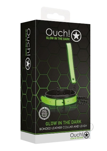 Ouch Collar Leash Glow in the Dark