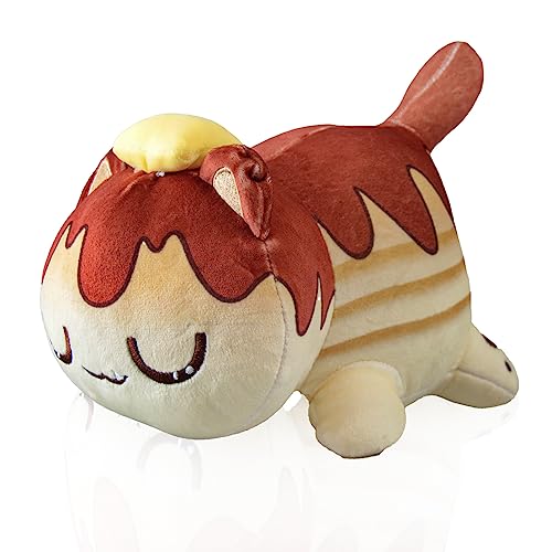 Womise Cookie Cat Cake Cat Stuffed Animal Plush,Cat Food Plushies Cat Mee Meow, Cute Anime Cartoon Cat Stuffed Animal Figure Toy Plush Pillow Gift for Kids and Festival Gift - Cookie Cat