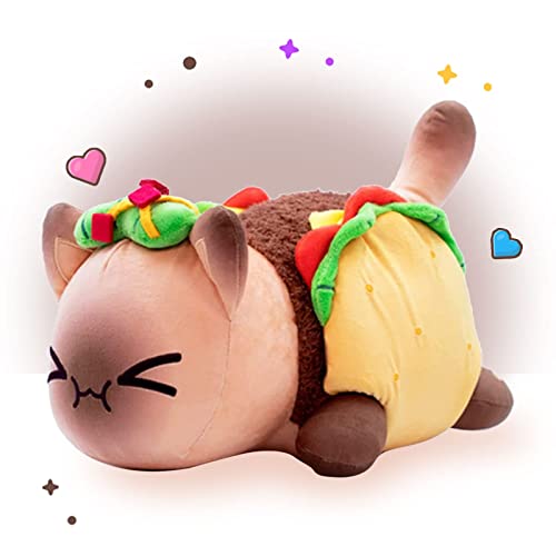 Taco Cat Stuffed Animal Plush,Soft Meemeows Cat Plush Doll Birthday, Party Gift for Kids Girlfriend and Sisters - Taco