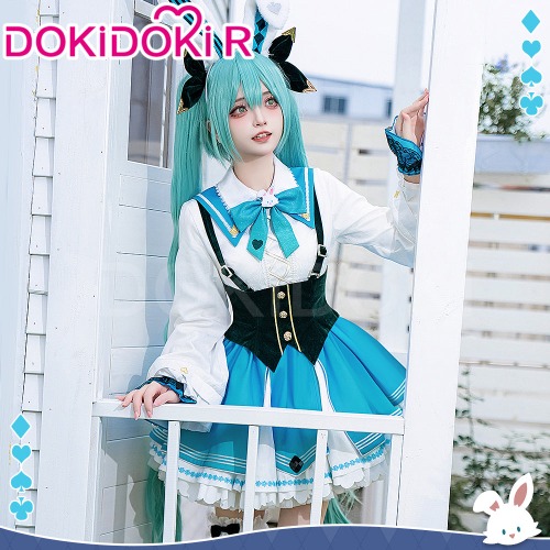 DokiDoki-R Cosplay Costume Rabbit White Blue Dress | XL-PRESALE