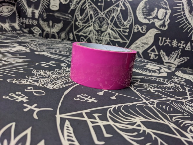 BDSM Electrostatic bondage tape 15M - restraints, gag, multi-use - Hot Pink