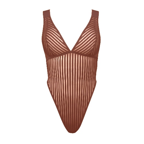Vertigo X Back Bodysuit Salted Caramel - 2X / Salted Caramel