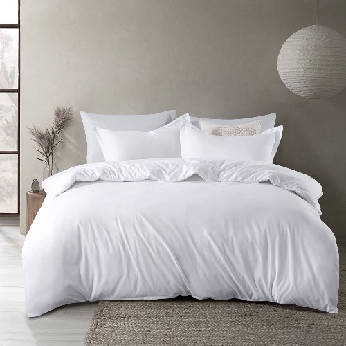RUIKASI White Duvet Cover King Size - Soft King Size Duvet Cover Set with Zipper Closure, All Season Comforter Cover Brushed Microfiber Bedding Set, 1 Duvet Cover 104x90 Inches and 2 Pillow Shams - White King