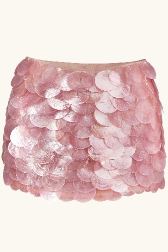 Dawn Mini Skirt ~ Mother of Pearl in Rose Quartz | m