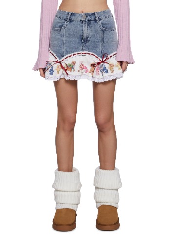Sweet Cheers Mini Skirt | DENIM / XX-Small