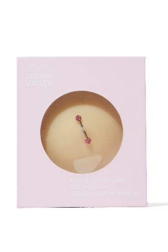 Are Those Real Faux Pierced Nipple Covers - Nude | OS