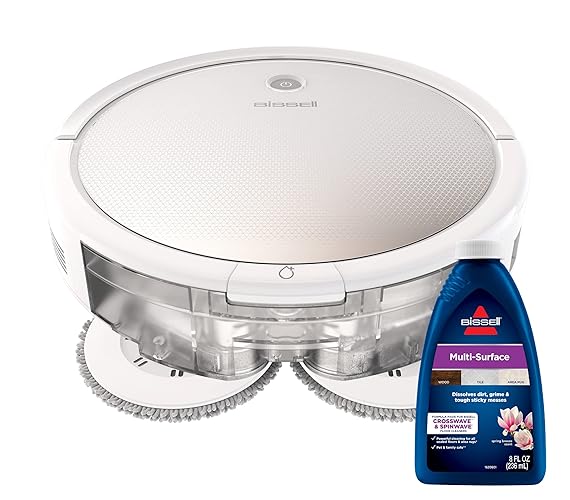 Bissell SpinWave Pet Robot, 2-in-1 Wet Mop and Dry Robot Vacuum, WiFi Connected with Structured Navigation, 3347 - SpinWave Pet Robot