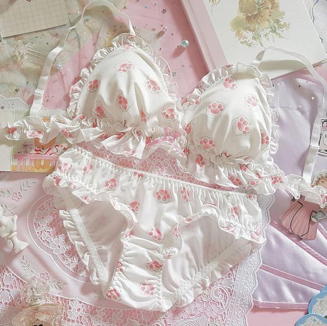 Little Paw Lingerie Set - Paw Prints / M