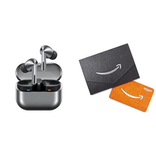 SAMSUNG Galaxy Buds 3 Pro AI True Wireless Bluetooth Earbuds + $30 Amazon Gift Card, Noise Cancelling, Sound Optimization, Redesigned Comfort Fit, Silver [US Version, Amazon Exclusive 2Yr Warranty]
