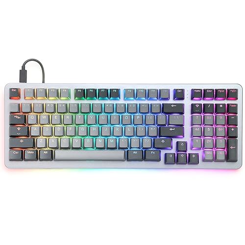 Drop Shift Mechanical Keyboard — Full-Size 1800 Layout (99 Key), Kailh Hotswap Switches, Programmable, Backlit RGB, USB-C, Doubleshot PBT Keycaps, Aluminum, Clicky (Gray, Kaihua Box White) - Space Gray - Kaihua Box White