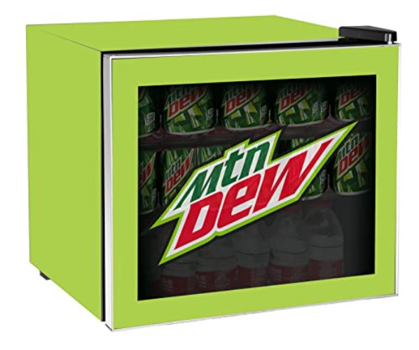 CURTIS MIS170MD Mountain Dew 50 Can Beverage Cooler, Glass Door, 1.8 cu ft, Lime - MOUNTAIN DEW