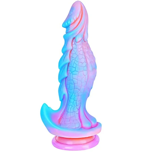 9.8 Inch Huge Fantasy Dildo from Monster with Large Suction Cup, Silicone Dragon Dildo XL Anal Plug Flexible G-spot Long Dildo Adult Big Penis for Women & Men