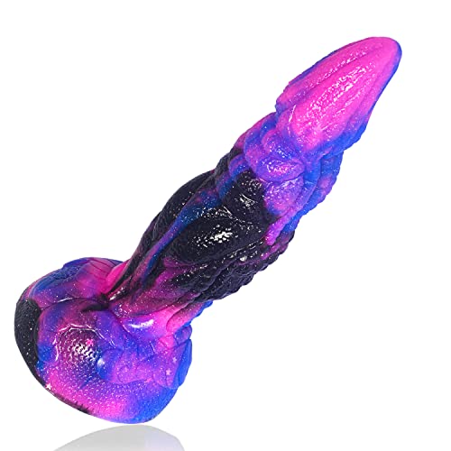 Realistic Dragon Dildo for Women: 8.2in Soft Liquid Silicone Dildo with Strong Suction Cup, Vaginal Hands-Free Anal Play Massage for Women Flexible G-spot Stimulation, Adult Sex Toy for Women & Men