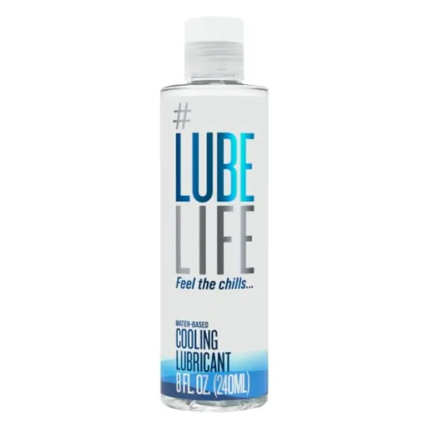Lube Life Water-Based Cooling Personal Lubricant, Cool Tingling Sensation Lube for Men, Women and Couples, 8 Fl Oz