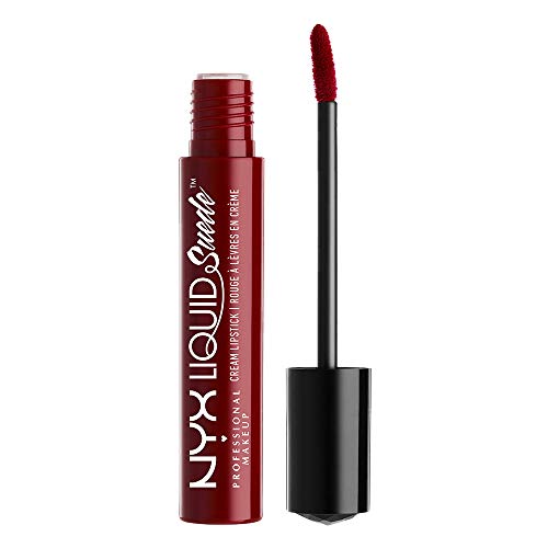 NYX PROFESSIONAL MAKEUP Liquid Suede Cream Lipstick - Cherry Skies (Deep Wine Red) - Cherry Skies - 0.13 Fl Oz (Pack of 1)