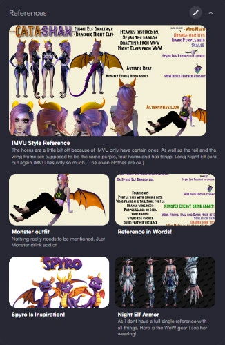 Catashax's Reference sheet