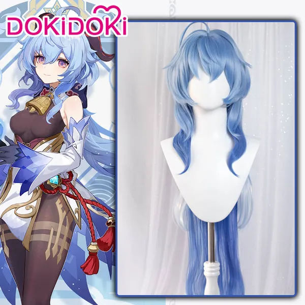 【Ready For Ship】DokiDoki Game Genshin Impact Cosplay Ganyu Gan Yu  Wig/Horn Women | Wig