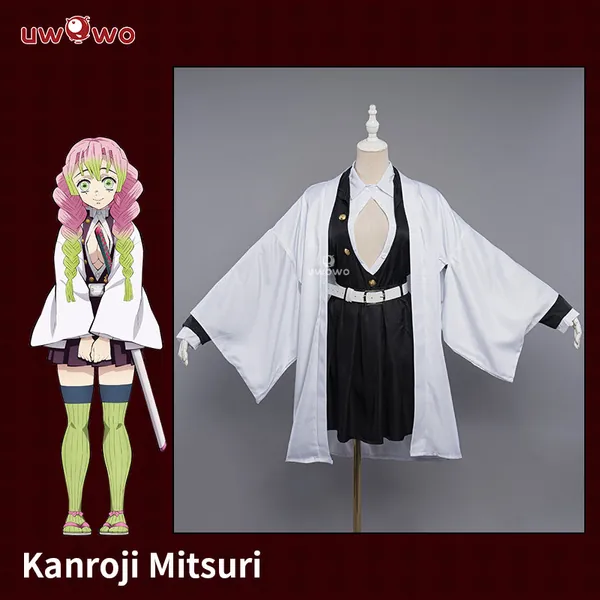 Uwowo Demon Slayer: Kimetsu no Yaiba Kanroji Mitsuri Cosplay Costume Demon Slaying Corps Uniform | S