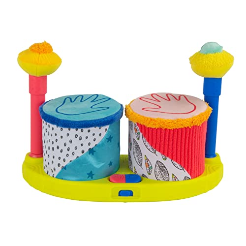 Lamaze Squeeze Beats First Drum Set - Baby Sensory Toy Includes Funny Animal Sounds - Colorful Baby Musical Toys for Early Childhood Development - Ages 12 Months and Up - First Drum Set