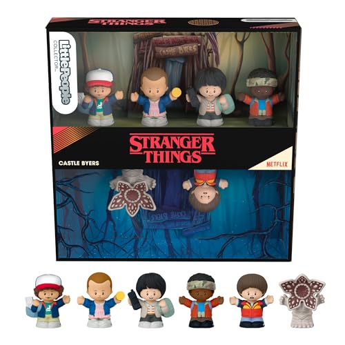​Little People Collector Stranger Things Castle Byers Special Edition Set, 6 Figures for Adults & Fans in a Gift Display Box