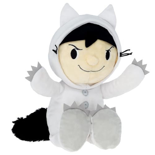 KIDS PREFERRED Where The Wild Things are Plush 14 Inch Max Stuffed Animal with Crinkle Feet, Bean Filled Bottom, and Removable Hood