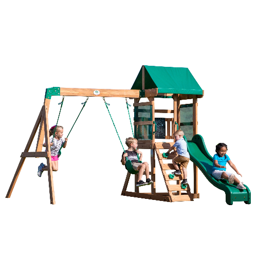 Backyard Discovery Buckley Hill All Cedar Swing Set & Reviews | Wayfair
