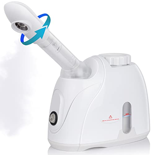 Facial Steamer by YourMate - Adjustable Arm Face Steamer with Aromatherapy Warm Mist for Sinuses Moisturizing Face Humidifier Homeuse