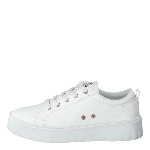 Roxy Womens Sheilahh Slip on Platform Sneaker Shoe Sneaker - 8 - White White