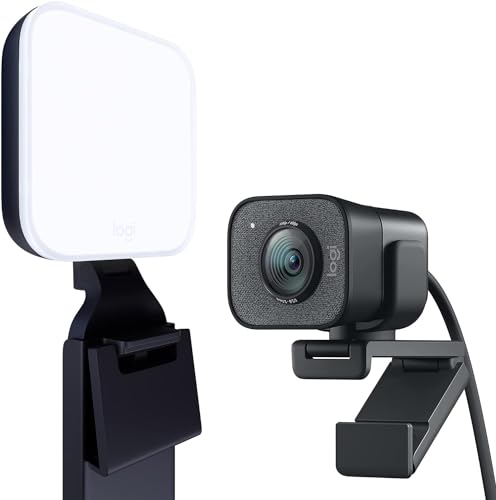 Logitech for Creators Litra Glow + StreamCam - The ultimate solution to look great on camera, fast - Black - Black - Streamcam + Litra Glow