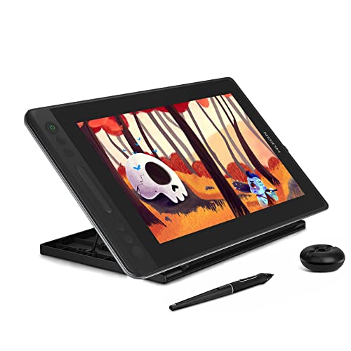 HUION KAMVAS Pro 13 Graphics Drawing Tablet with Screen Full-Laminated Drawing Monitor with Battery-Free Stylus Tilt 4 Hot Keys Touch Bar-13.3inch Pen Display with Stand for Windows/MAC/Linux Black - 13.3 Inch - Black With Stand
