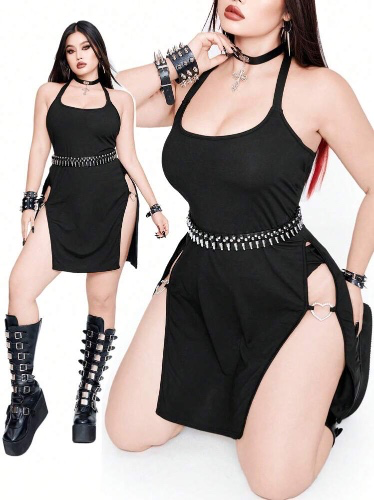 Whyspr Casual Punk Rave Coachella Plus Size Dresses