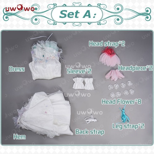 Uwowo V Singer Start Flowers Fairy Cosplay - Set A Costume:Small(Suit S-M)