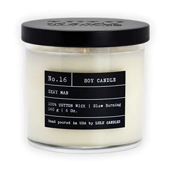 
                            Lulu Candles | Sexy Man (Smells Like Men's Cologne) | Proudly Made in The USA | Highly Scented & Long Lasting | Jar Candles - 6 Oz. Jar (Small)
                        