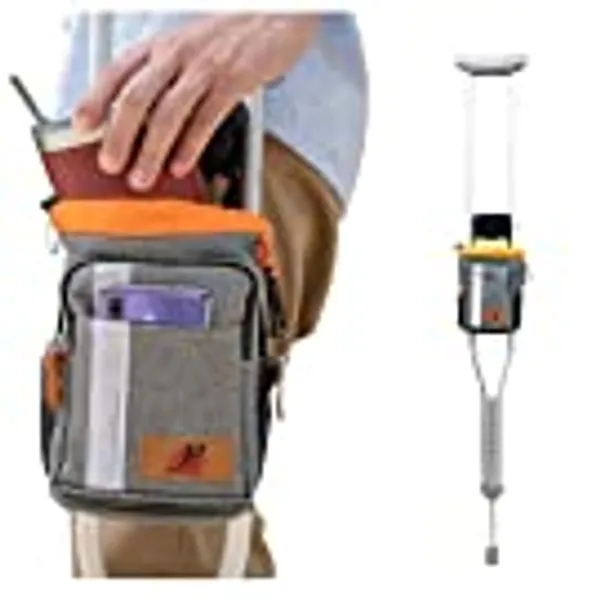 Underarm Crutch Carrying Pouch Bag with Soft Padded Hand Grip by Pf™ - Underarm Crutch Accessories for Standard or Youth-Sized Crutches