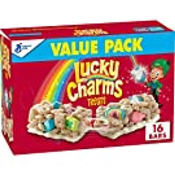 Lucky Charms Breakfast Cereal Treat Bars, Snack Bars, Value Pack, 16 ct
