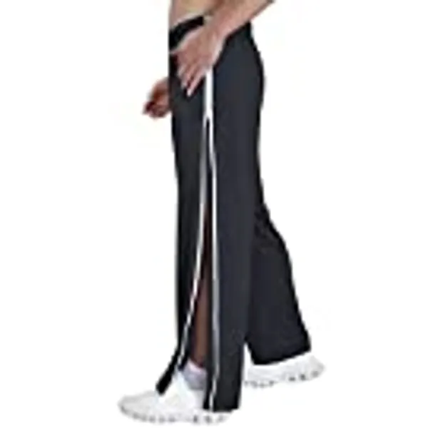 Tear Away Pants for Men Side Zipper Sweatpants Zip Leg Breakaway Pants Post Surgery Recovery Pants