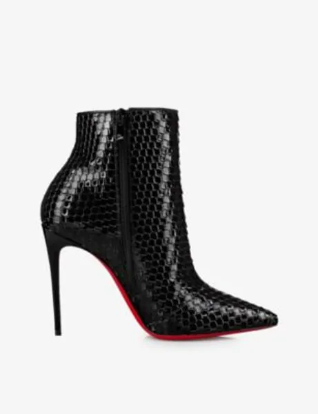 CHRISTIAN LOUBOUTIN So Kate booty 100 patent bird lining bla