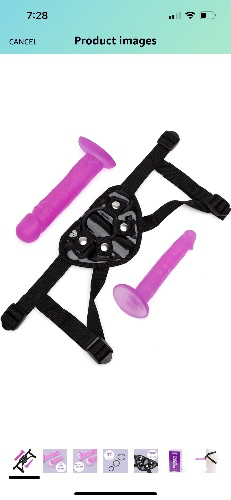 Lovehoney Strap On Dildo Harness Kit - 2 Realistic Strap On Dildos for Pegging - 6 Inch & 8 Inch Dildos with Flared Bases - Includes 3 O-Rings & Adjustable Harness - Waterproof - Purple