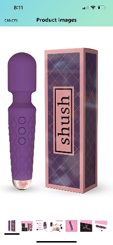 Wireless Massager by shush Vibrator Handheld Personal Electric Waterproof Massager with 8 Powerful Speeds and 20 Patterns Cordless Rechargeable Full Body Massager Purple Rose Gold…