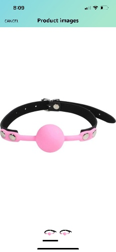 Gag Mouth Sex SM Erotic Harness Harness Leather with Ball Gag Mouth Opening Gag Ball Mouth Gag SM Fetish Restraints Role Games Adult Sex Toy for Couple Beginners Adjustable (Pink)