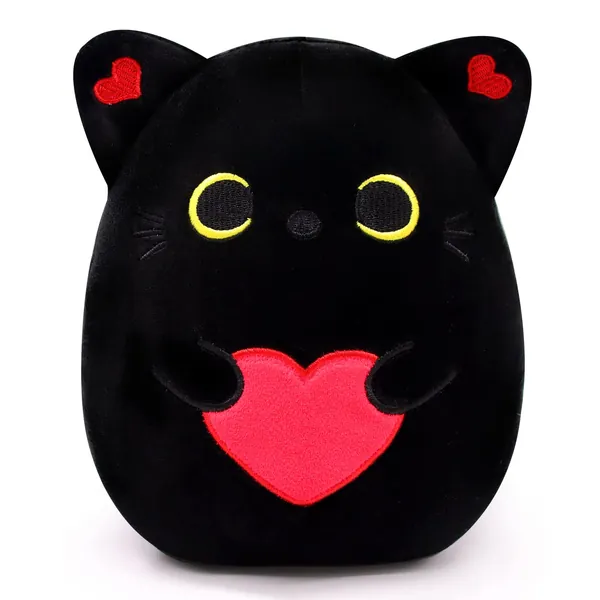 iBccly Black Cat Plush Pillow Soft Plush Doll Cat Plushie Cat Pillow, Loving Cat Stuffed Animal Pillow Toys Sofa Pillow Decoration Doll Gift for Kids - Loving Cat