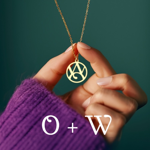Bespoke Interwined Initials Necklace | No Birthstone